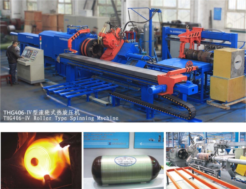 CNG Gas Cylinder Forming Necking-in / Hot Spinning Machine