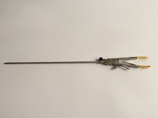 Stainless Steel Laparoscopic Golden V Needle Holder Forcep