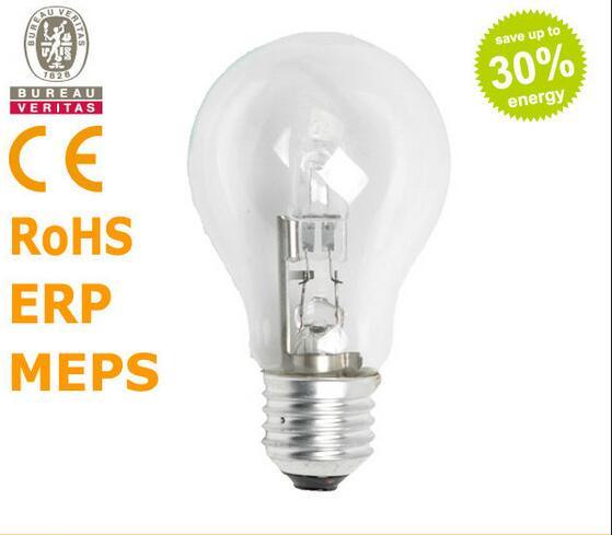 A55 220-240V 70W E27 Energy Saving Halogen Lamps in Classic Shapes