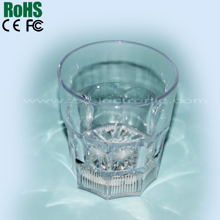 Led light liquid activated shot glass