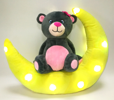 New Arrival Teddy Bears on LED Moon Plsuh Kids Toys
