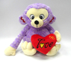 Cuddly Valentine Stuffed Plush Toy Monkey with Heart