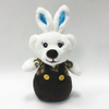 Plush Rabbit Dog Stuffed Toys with Dressed Round Body