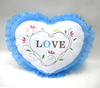 Custom Valentine Plush Love Blue Heart Shaped Cushion Pillow 