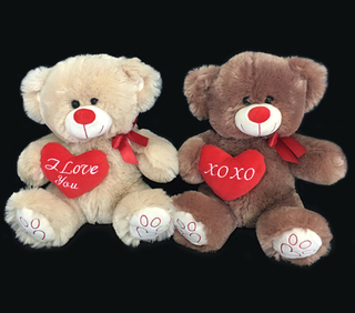 Large cute Couple Teddy Bear with Heart for Valentines Gifts