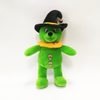 Halloween Cool Green Bears with black Hat and bell