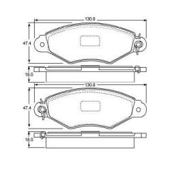 Brake pad for CITROEN