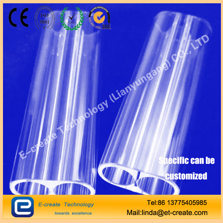 Optics and Laser High temperature resistance Crystal quartz flow tubes