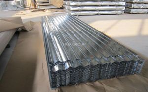 Azulejo plateado de metal/galvanizado del galvanizado acanalado de material para techos para Tanzania