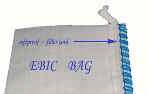 Big Bag with filler cord as siftproof / anti-leaking material