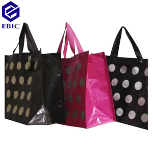 woven shopping bag coated with BOPP film