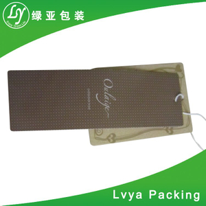 Custom die-cut rount shape paper garment hangtag