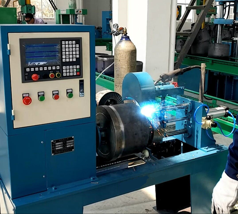 Semi-Automatic LPG Cylinder Bottom Base MIG Welding Machine