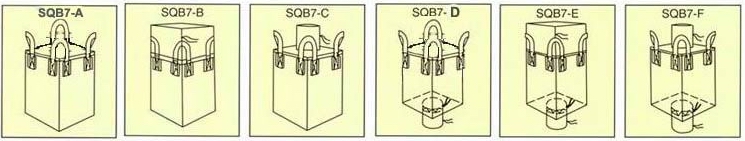 Tubular Big Bag with cross corner loops