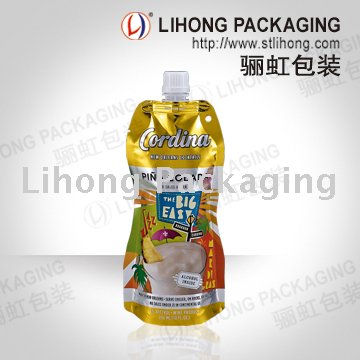 Alcohol Packaging-Stand Up Pouch Customized Shape With Spout