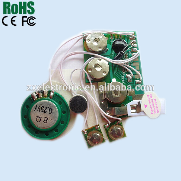 Customized recordable voice recognition chip with IC chip
