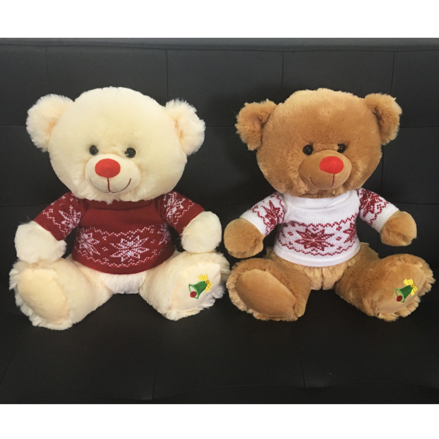 Newest Custom Plush Couple Teddy Bear with Sweater