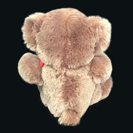 Dark Grey Plush Teddy Bears with Customized Words Heart 