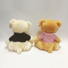 Hairy Plush Stuffed Teddy Bears with Cloth for Promotional Gifts