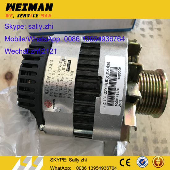 Sdlg Alternator 1000141420/4110002925040 for Sdlg Backhoe B877