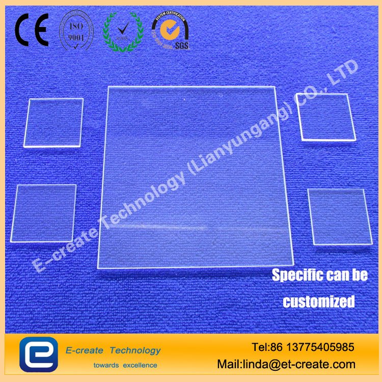 Transparent optical glass as the film UV quartz glass coated quartz film spot can be set