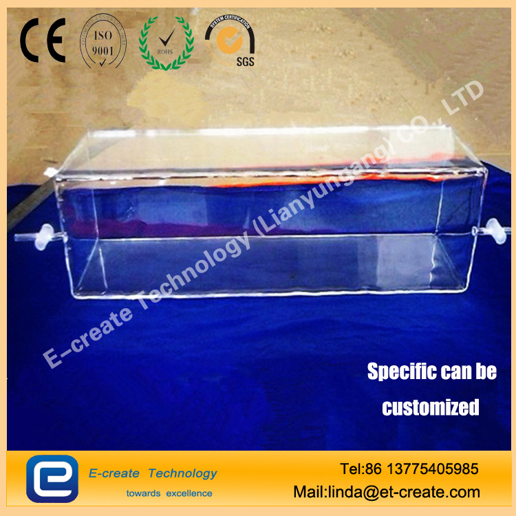 High-quality quartz cleaning tank, acid-resistant quartz square groove