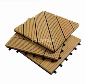 Facile installer le Decking en bois de Vinyle/anti plancher en plastique en bois de Corrossion