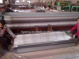 Material para techos revestido galvanizado trapezoidal del metal de la placa de acero/del cinc para Asia Sur-Oriental