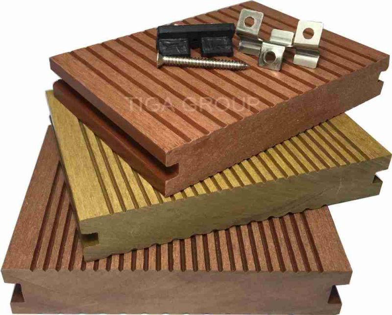 Wood HDPE Composite Decking Floors/WPC Outerior Decorative Boards