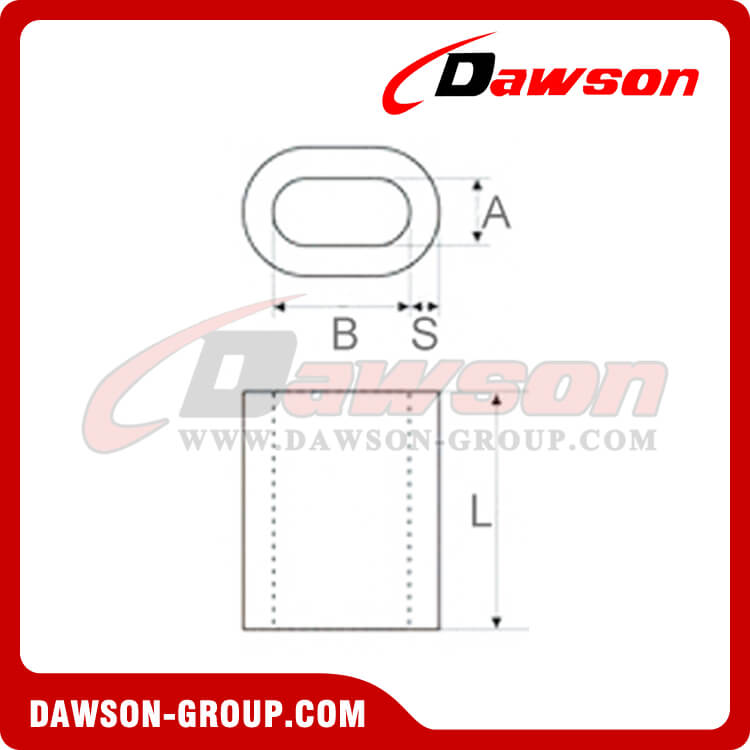 Especificaciones de las férulas de aluminio de la cuerda de alambre EN13411-3 (DIN3093)