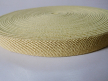 aramid fiber elastic webbing for fire protection garments