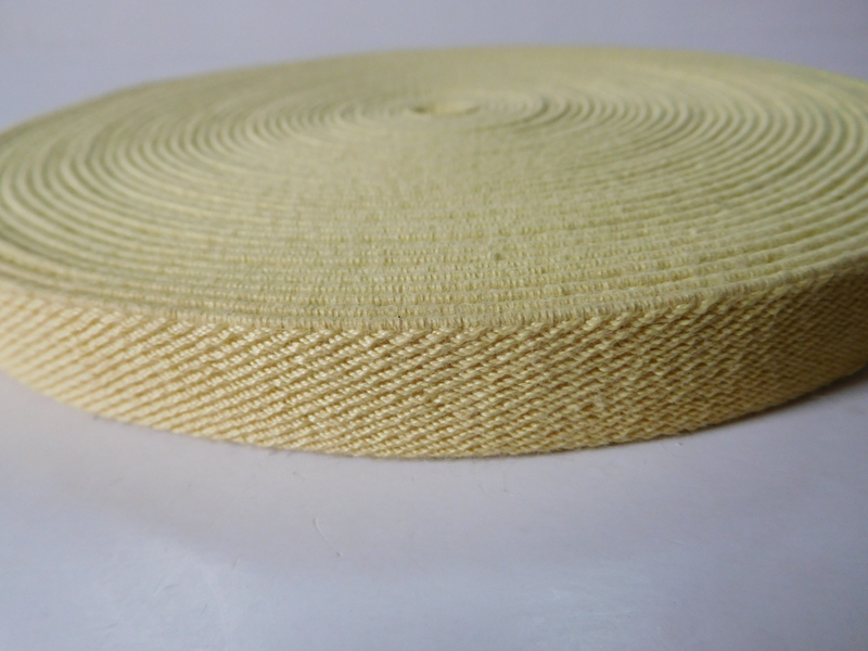 aramid fiber elastic webbing for fire protection garments