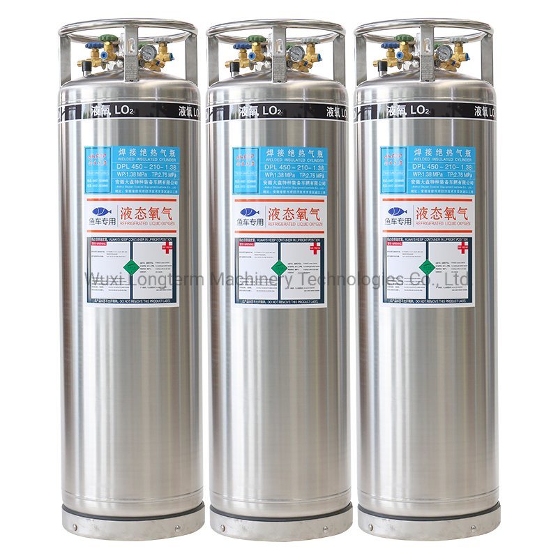 CE/En Standard Cryogenic Liquid Oxygen Nitrogen Argon Insulation Dewar Cylinder, Insulated Welded Cryogenic Liquid Oxygen Dewar Cylinders~