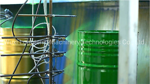 Automatic Steel Oil Drum Painting Machine Outside and Inner Spraying Booth for Steel Drums
