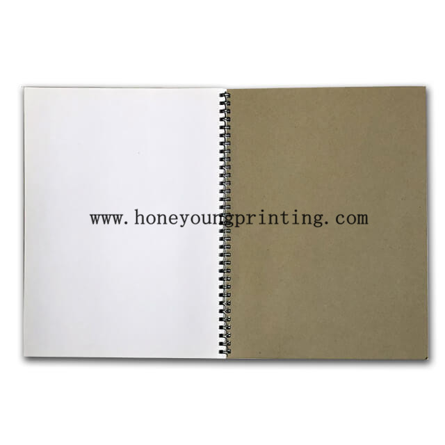 A4 Double Carnet Spirale Incolore Polypro Couverture Bobine Cahier Livre Blanc 25 Feuilles