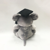 8inch Sitting Plush Graduation grey mouse with fram