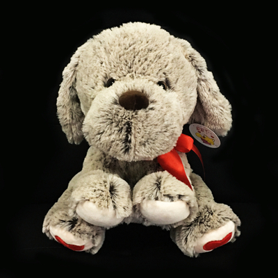 Plush Stuffed Toy Dog for Promotion with Ribbon