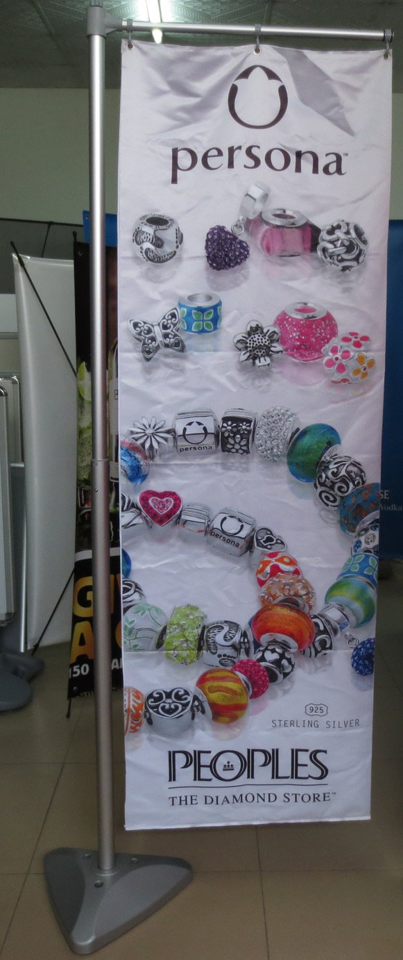 Outdoor Wide Plastic Base Fabric Banner Stand Exhibition Poster