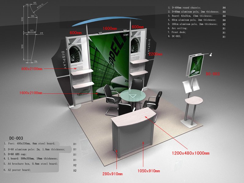 3x3 Trade Show System Banner Stand Booth System
