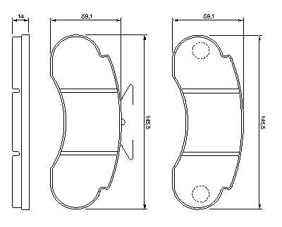 Brake pad for MERCEDES BENZ