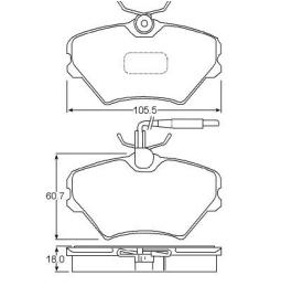Brake pad for RENAULT