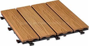 Decking compuesto pl&aacute;stico de madera al aire libre del PE/azulejo ULTRAVIOLETA anti de WPC DIY