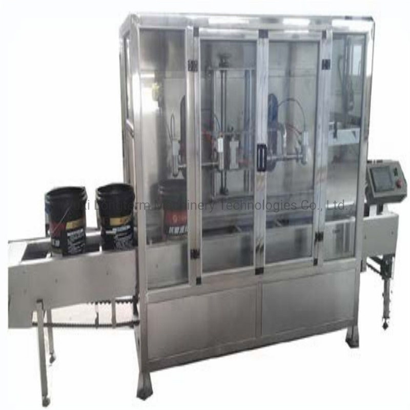 Fully Automatic 210L Big Bottle/Drum/Metal Pail Oil Filling Bottling Packing Machine~