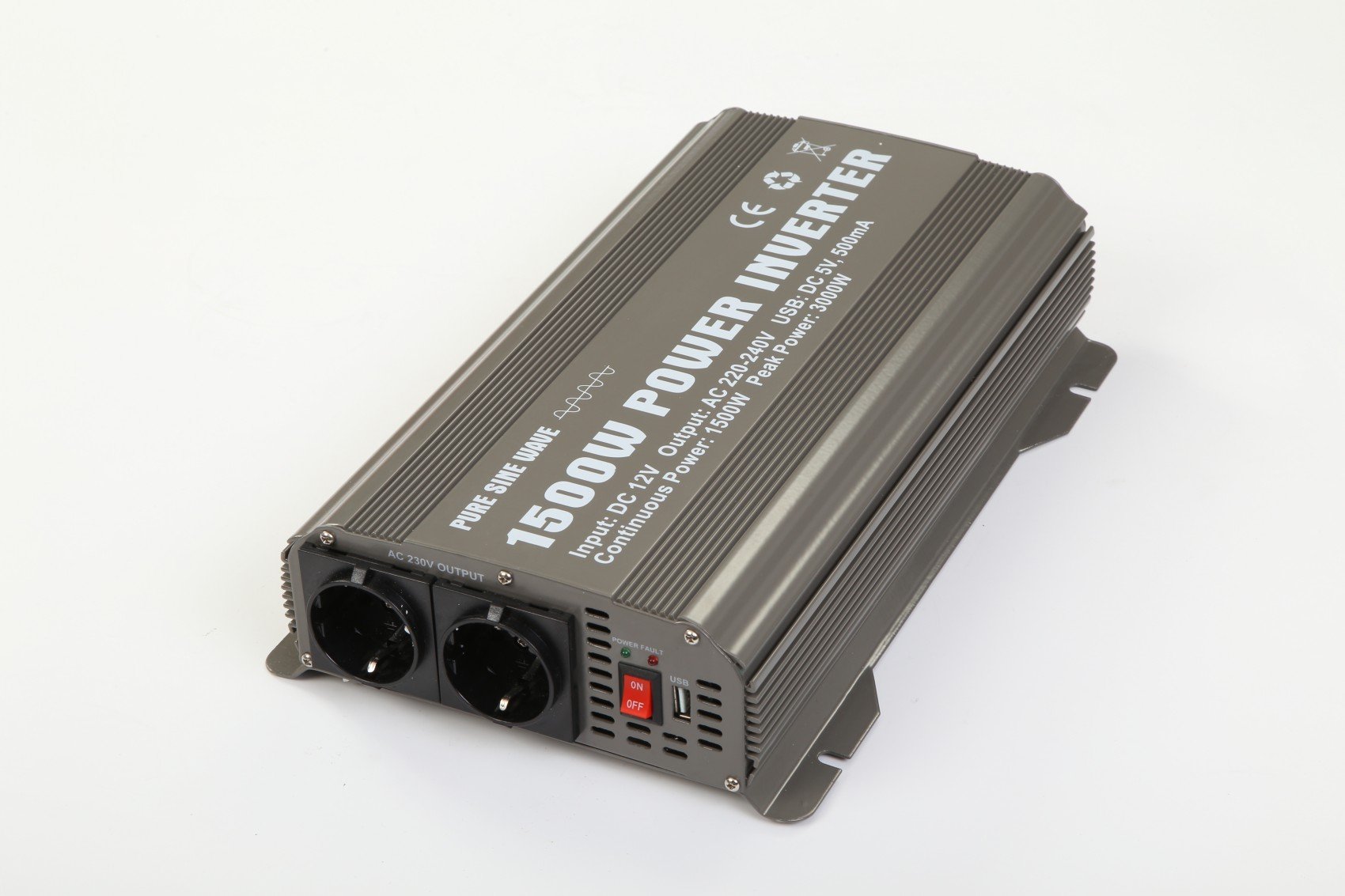 capa pura del metal del inversor de la potencia de onda de seno 1500W