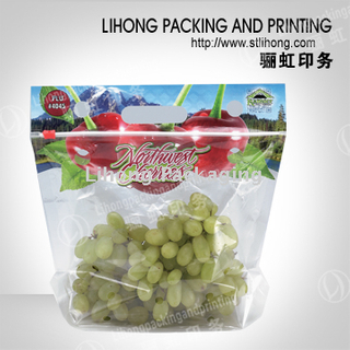 High Transparency Anti-Fog Material Fruit and Vegetable Vent Pouch With Side Slider