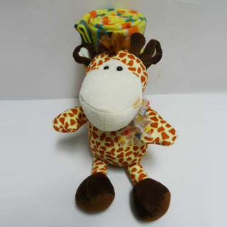 Custom Plush Giraffe Shaped Animal Blanket for Kids