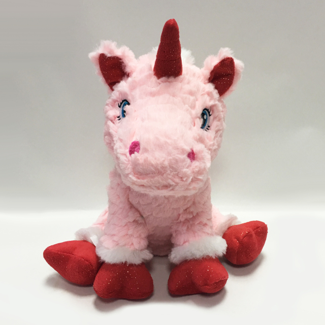 Custom Pink Color Cartoon Stuffed Animal Unicorn Plush Toy
