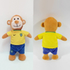 Custom Factory OEM Soft Plush Monkey Football Player Toy 