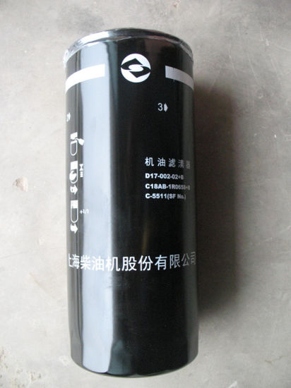 Sdlg LG956 Loader Parts Shangchai Engine Parts Oil Filter Assy D17-002-02+B 4110000997322