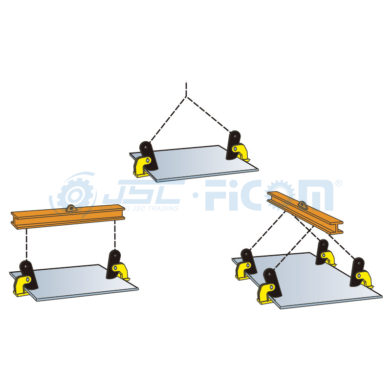 Horizontal Lifting Clamp, Item Code: 107###, 108### (Capacity: 200-10000 kg)
